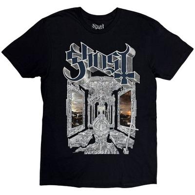 Ghost Унисекс Взрослая Футболка Skeletour World Tour 2025 с Принтом на Спине