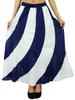 Bimba Long A-Line Maxi Spiral Summer Skirt Cotton With Back Elastic & Side