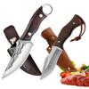 Stainless Steel Fruit Slicing Knife Hand-forged Boning Knife BBQ Meat Cutting Utility Knives Kitchen Knife Wooden Handle