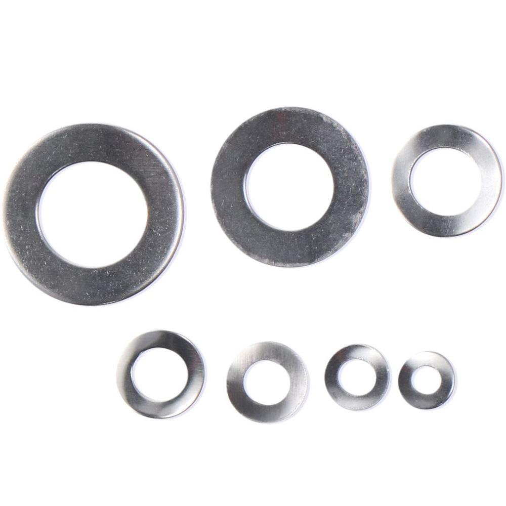 295Pcs 7 Sizes Curved Washers Kit 304 Stainless Steel Gasket Assortment Electrical Connections