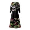 Платье для женщин, весеннее повседневное модное платье в стиле бохо с рукавами 3/4 для праздника, большого размера
