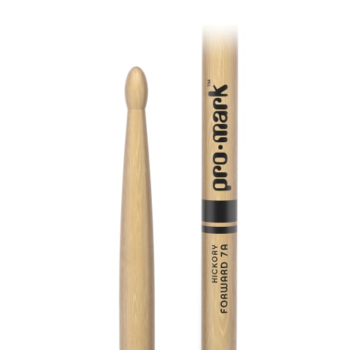 PROMARK Hickory Wood Tip Drumsticks, 7A, TX7AW (390 x 13mm)