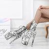 20 см Европейский и американский Сексуальный узор Супер Высокие Каблуки Модель Ночной Клуб Выступление Pole Dance Ботильоны Большой Размер