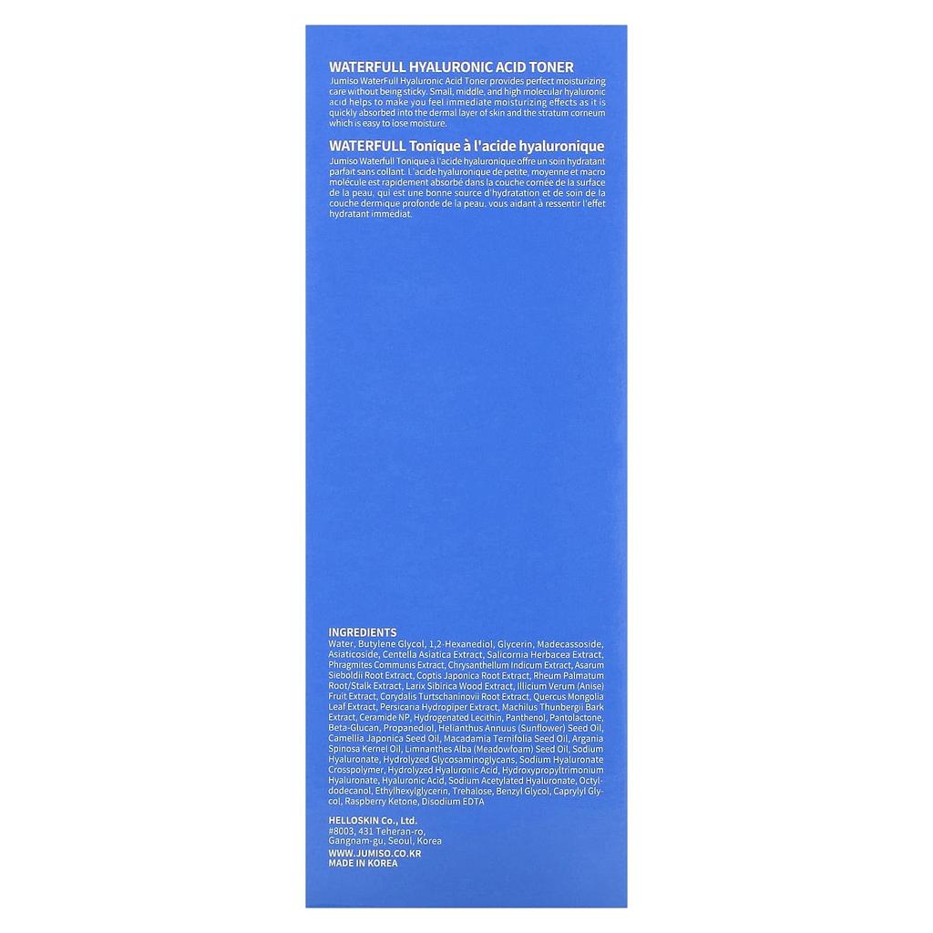 jumiso Тоник с гиалуроновой кислотой Waterfull, 250 мл (8,45 жидких унций)
