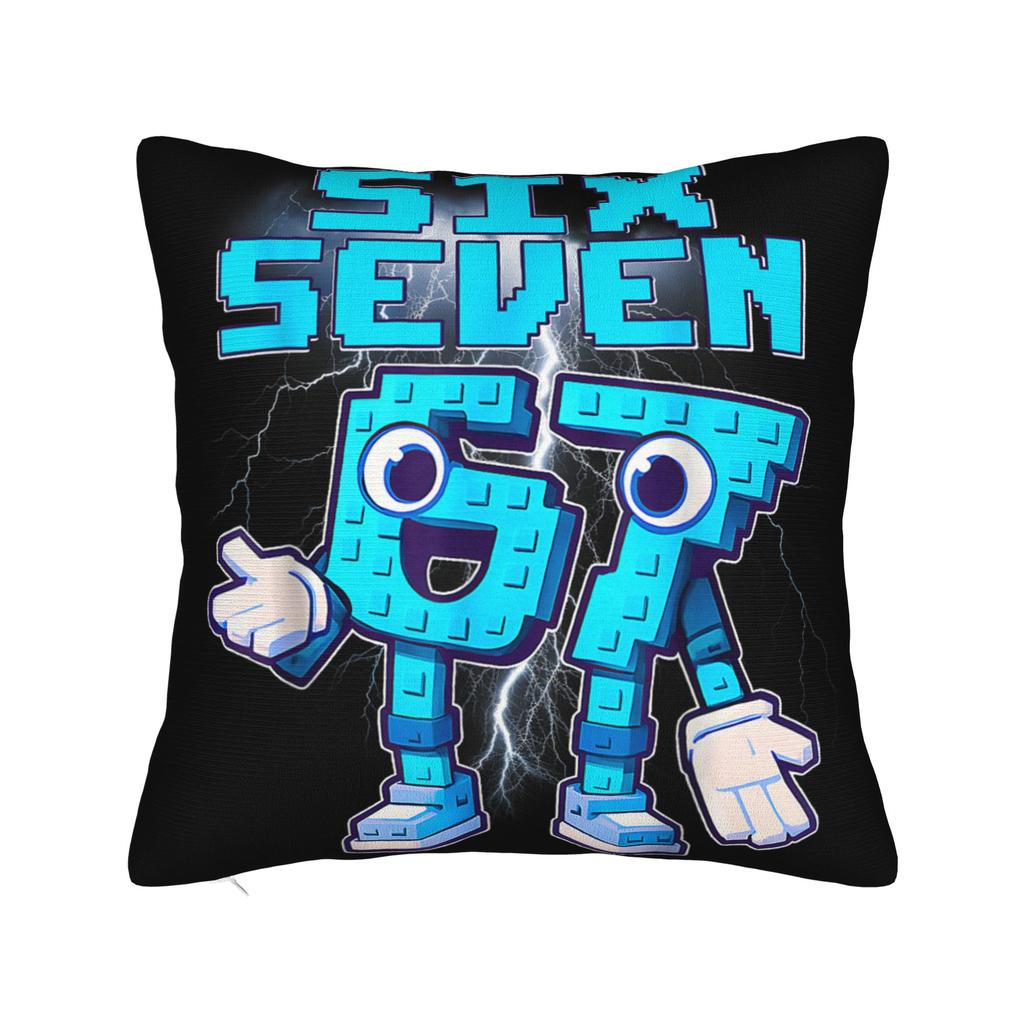 67 Шесть Семь 6-7 Забавная Итальянская Мем-Подушка для Мозга Наволочка Мягкая Наволочка Милая Забавная Наволочка для Дивана Спальни Домашний Декор