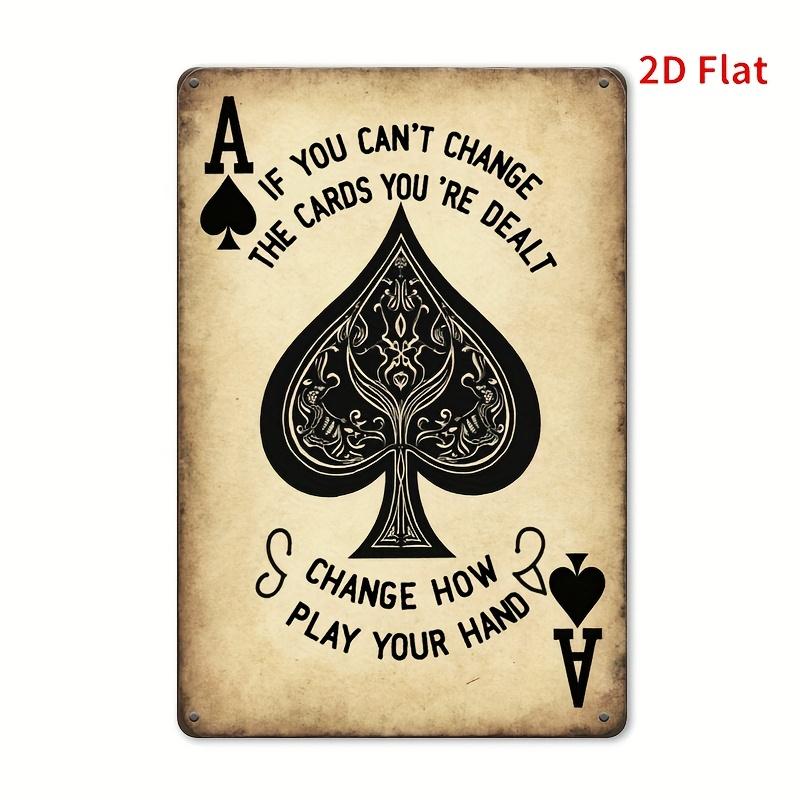 1 шт. Железное настенное искусство, Дизайн игральной карты "Туз пик", Рустикальный декор для домашнего бара, Кафе - Высококачественная печать для декора комнаты