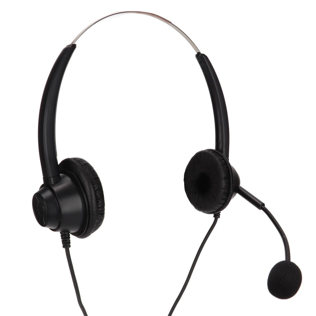 H360D‑2.5 Telephone Headset Binaural Customer Service Headphones with HD Mic for Office Call Center