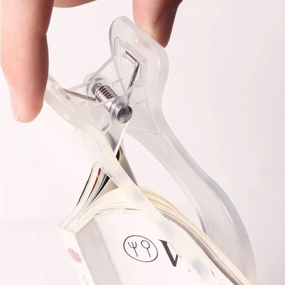 2pcs Fixed Book Holder Reading Bookmark Holder Offices Supplies Page Holder Clip Acrylic Book Clip