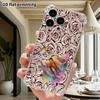 Phone Case: 2D flat design, suitable for iPhone 18, 17, 16, 15, 14, 13 Pro, transparent corner protective case, gradient butterfly, Christmas and Hall