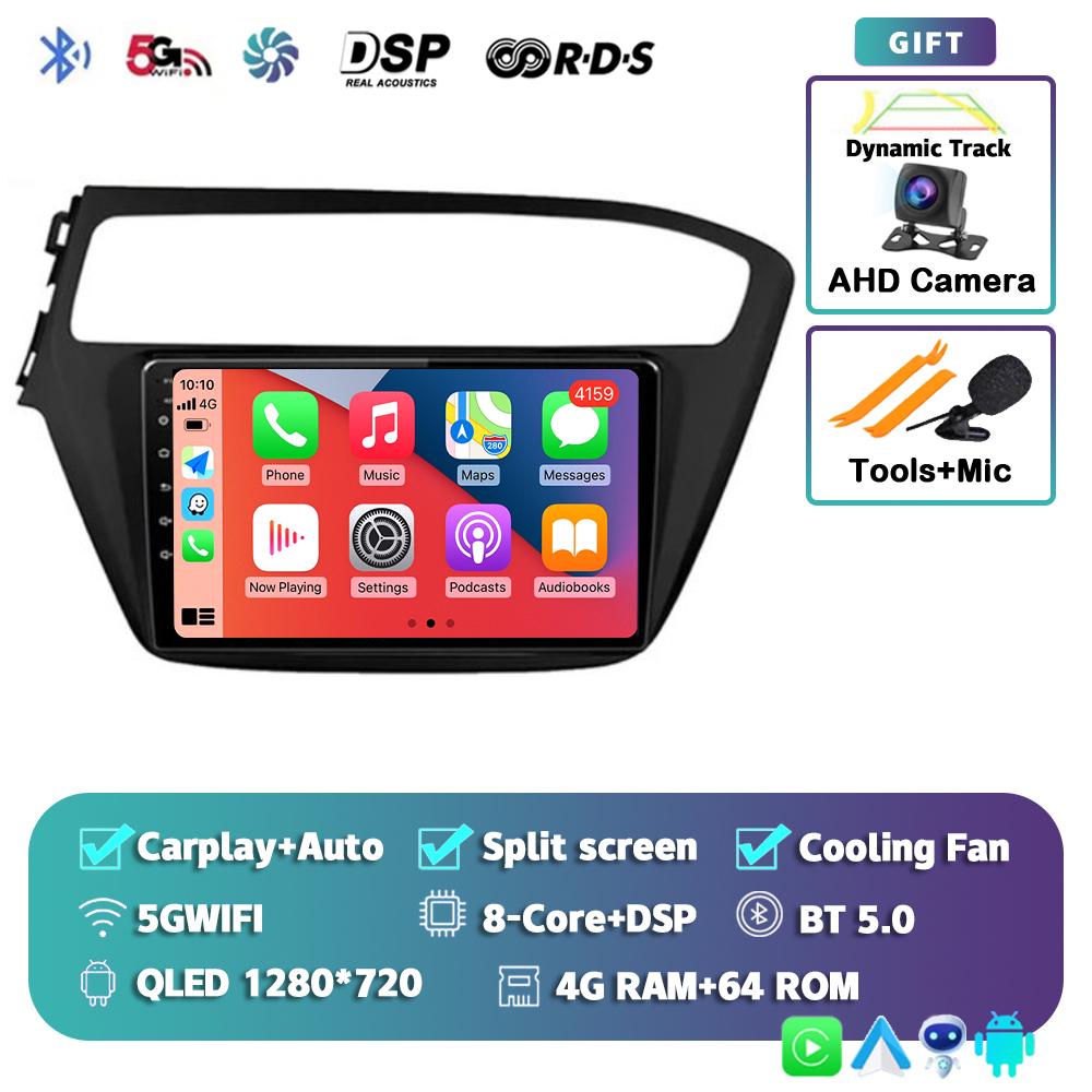 Android 14 Carplay Auto Car Radio For Hyundai I20 2018 2019 GPS Multimedia Player  Stereo Video Head Unit 360 Camera 4G+WiFi DSP