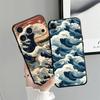 Чехол для телефона Funda для Apple iPhone 17 Pro Max Air 14 11 16 15 Pro 7 8 13 XR XS MAX 12 Мультяшная волна