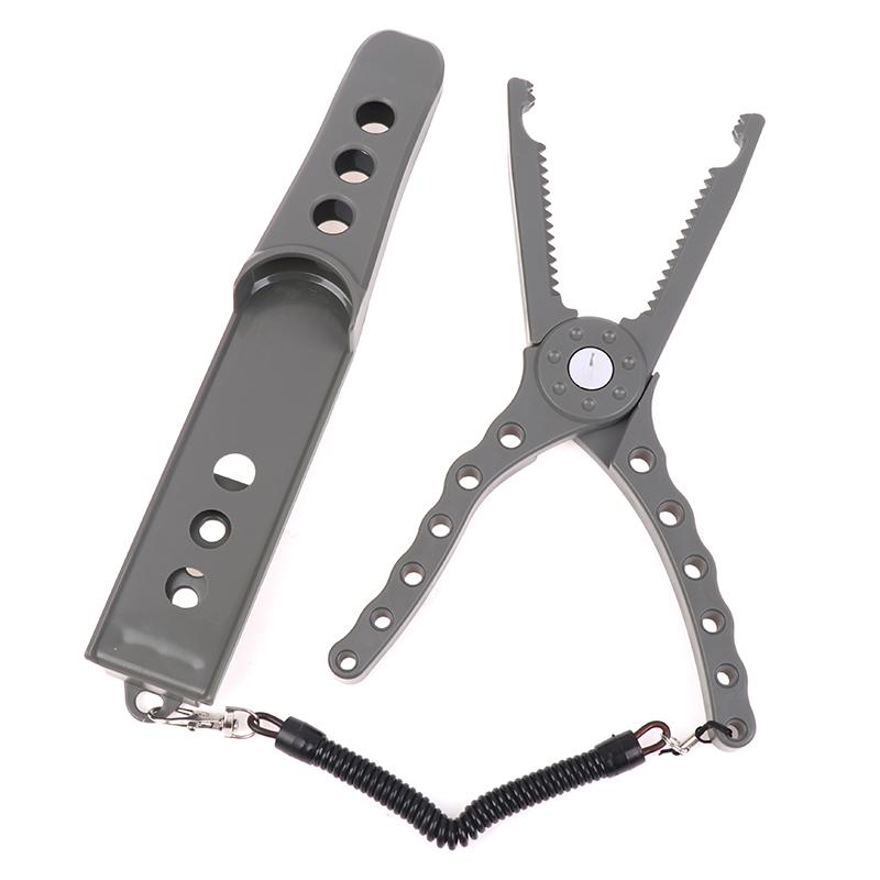 Пластиковые рыболовные плоскогубцы с захватом, инструмент для извлечения крючка, прочный захват для сома с нескользящей ручкой и шнуром