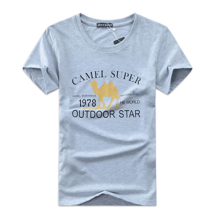 QICED Летняя футболка с короткими рукавами, мужская футболка с круглым вырезом и трендовым низом