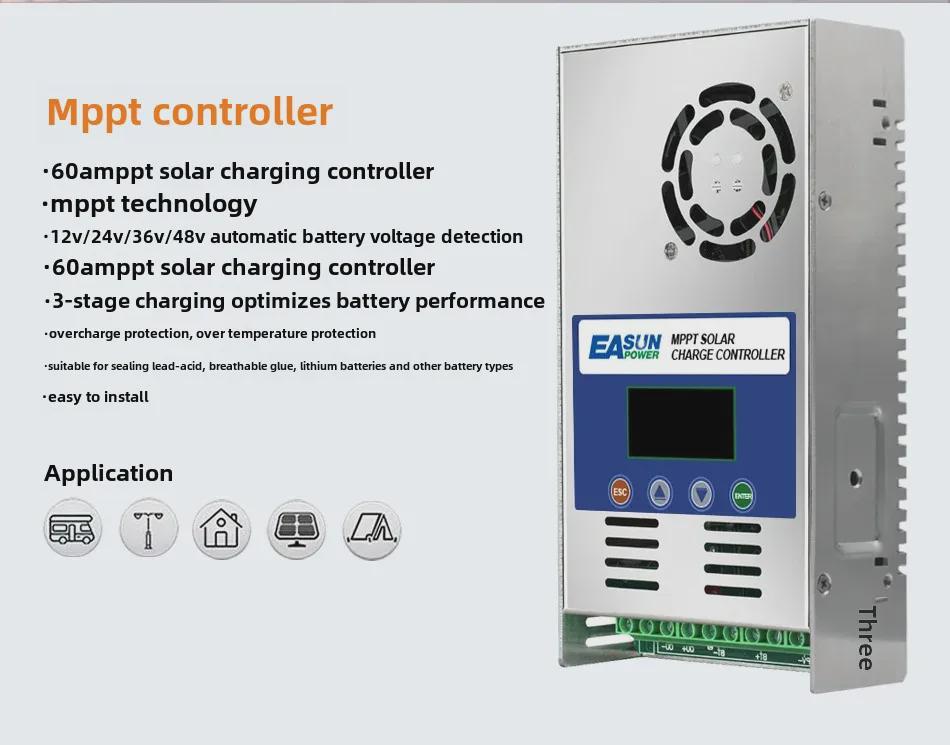 Контроллер заряда солнечных батарей MPPT-6048, 12 В/24 В/36 В/48 В, 60 А
