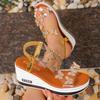 Women's Spring Rhinestone Platform Wedge Beach Sandals, Fairy Style Versatile Outdoor Footwear.