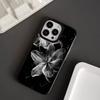 Роскошный чехол для iPhone 16 Pro Max, светящийся цветами, чехол для телефона для iPhone 16 Plus 15 14 13 12 11 17 Air, мягкая черная задняя крышка