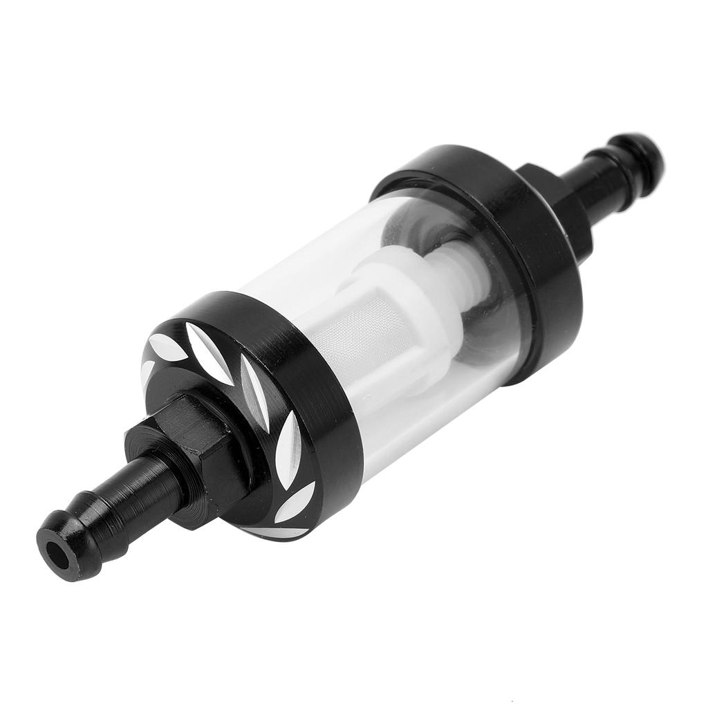 Glass Fuel Filter Element Aluminium Alloy Shell Replacement for Cars ATV SUVs Motorcycles Pit