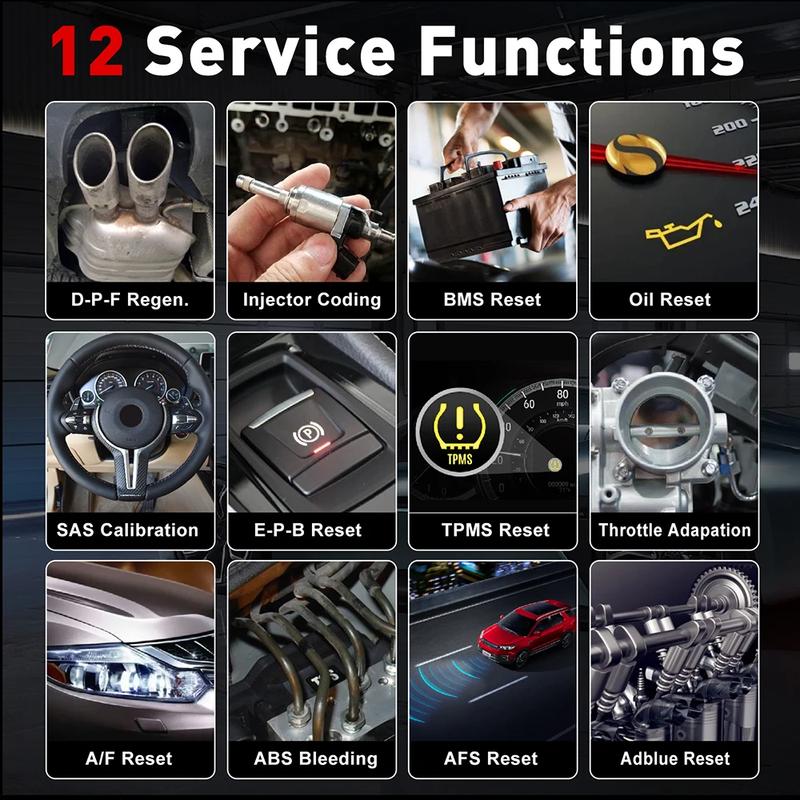 LAUNCH CRP129E V2.0 2025 OBD2 Scanner 12 Reset ABS SRS Transmission Engine Code Reader Lifetime Free Update Diagnostic Scan Tool