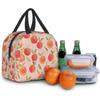 Peach Bright Orange Watercolor Cute Insulated Lunch Box Cooler Tote for Adults Work Office School Picnic Beach Reusable Lunchbox