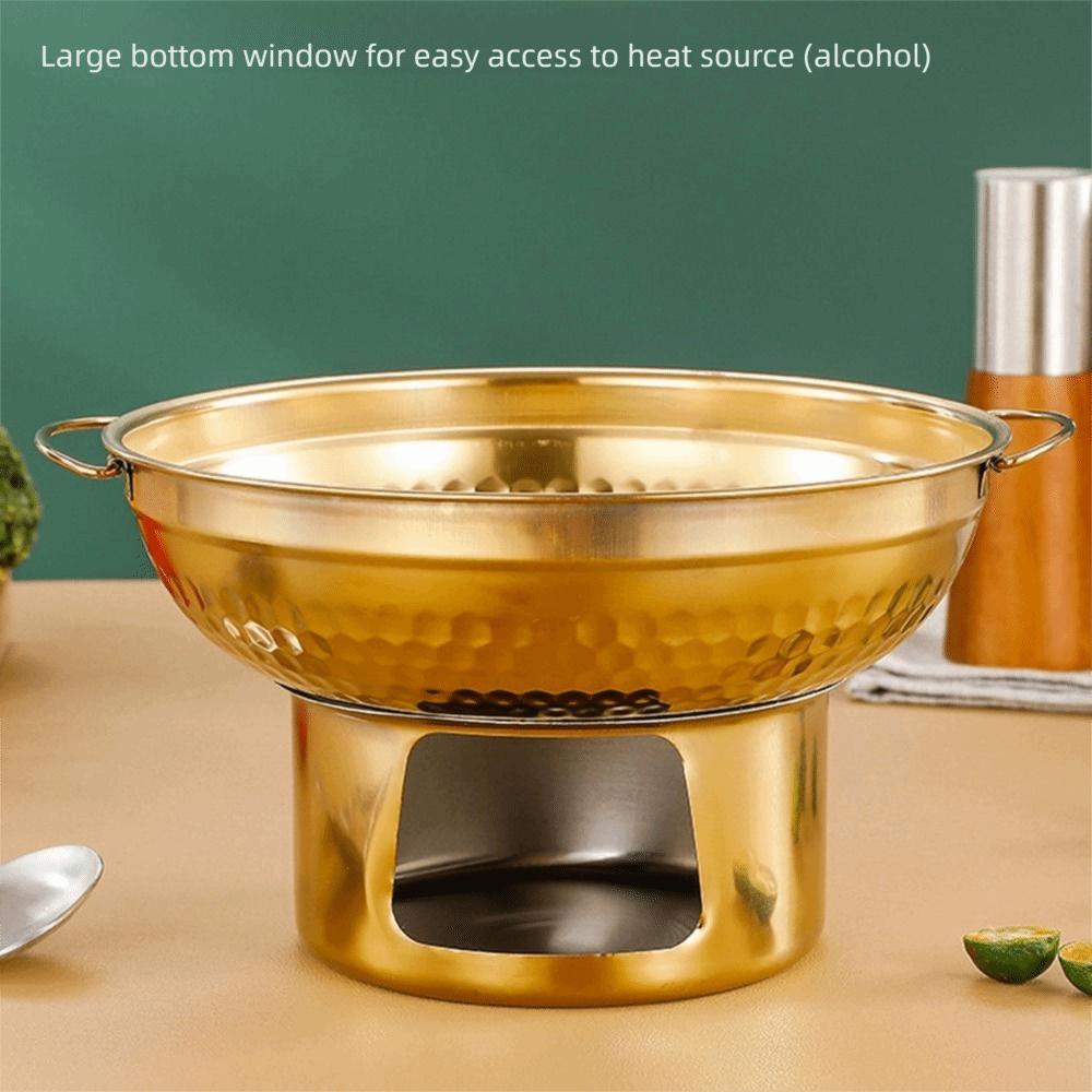 Fast Heating Thai Hot Pot Thickened Double Ears Hot Pot Stainless Steel Hot Pot Hiking Trip