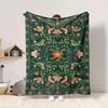1Pc Birds Flowers Tapestry Blanket Soft And Comfortable Casual Warm Camping Travel Christmas Halloween Xmas Gift M928720