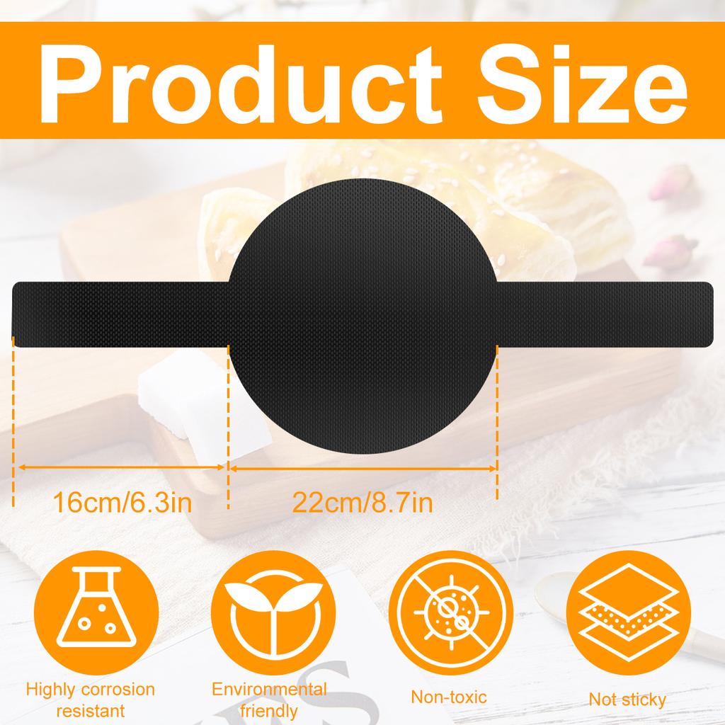 2pcs Baking Mat Dough Transfer Pad Long Handle Sling Non-Stick Bread Kneading Plate Silicone Dutch Oven Liner Kitchen Cook Tool