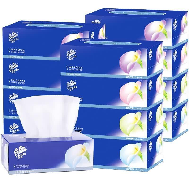 Vinda Blue Classic 3-Ply Facial Tissues