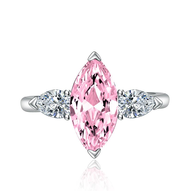 BELLA BOX Открывающиеся кольца изменяемого размера для женщин 7*14 мм с цирконом, ювелирные изделия для помолвки, подарок