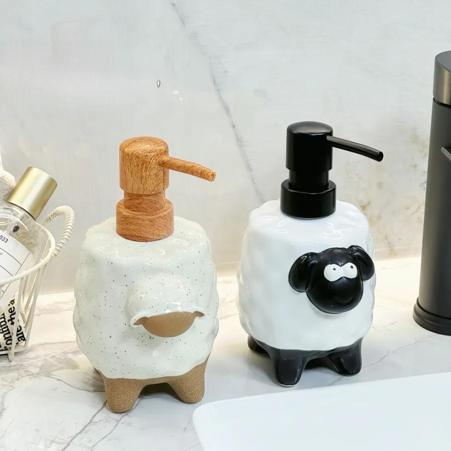 Керамический диспенсер для санитайзера для рук на кухню, многофункциональный, для раковины в ванной, с дозатором для геля для душа, пустая бутылка, аксессуары для ванной комнаты