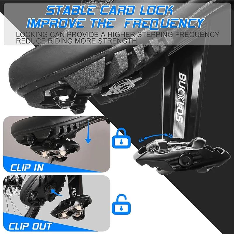 BUCKLOS M8020 M9120 Педали Алюминиевый сплав MTB Контактные педали Для системы SPD Самоблокирующиеся Горные велосипедные педали для Shimano