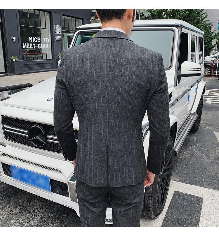 Men's Autumn/Winter Three-Piece Suit Set SJT9823-P265: Elegant Gentleman Style Suit.