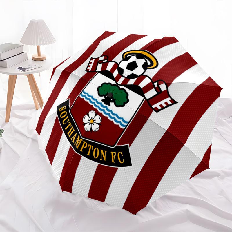 Southampton FCpattern, automatic folding umbrella, portable and foldable design, 8 ribs, a Christmas or birthday gift.