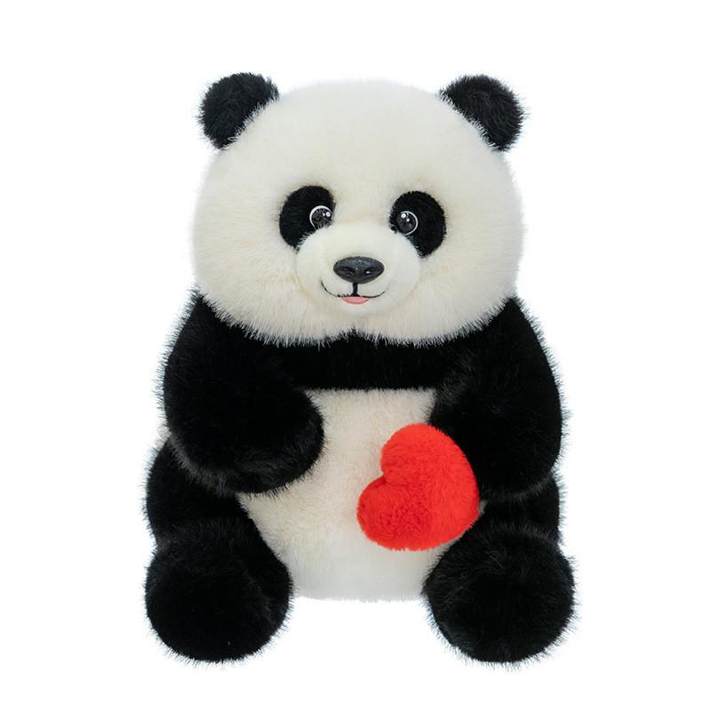 Panda Plush Toy With Soft Short Plush And Pp Cotton Filling For Kids Gift