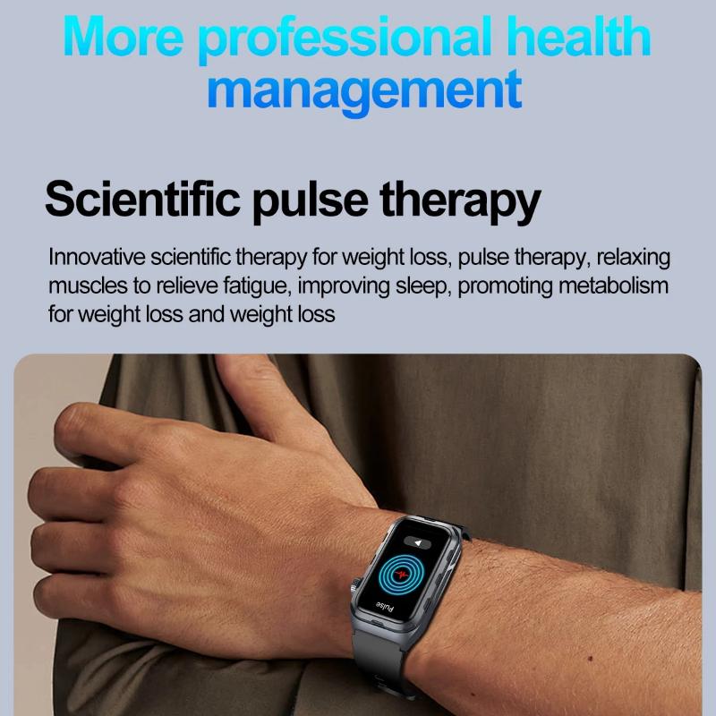 2025 Новые Пульсовая Терапия Микро Физическое Обследование Умные Часы Мужские ЭКГ+ФПГ Кислород в крови Жир в крови Кровяное Давление Браслет Здоровья