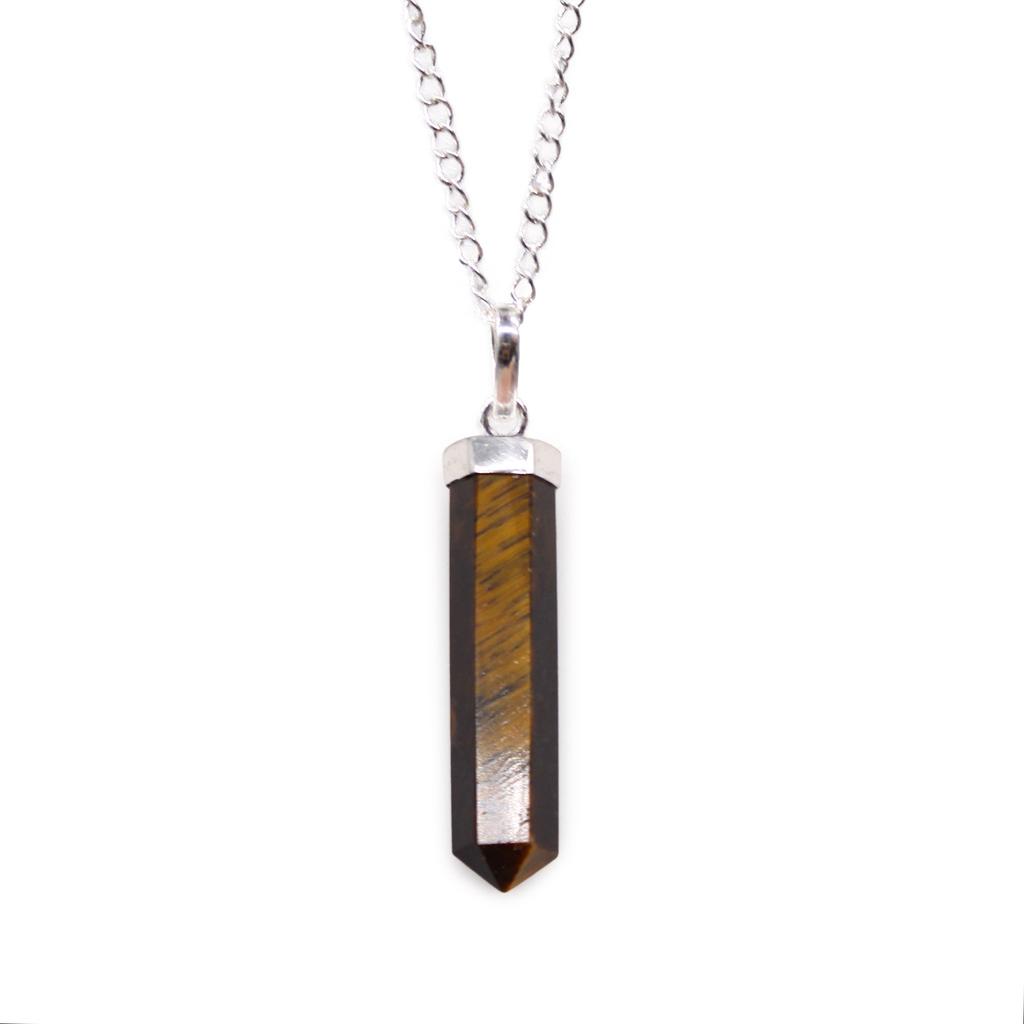 Tiger Eye Pendant, Gemstone Point