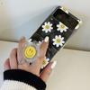 Beautiful Sunflower Phone Case For Samsung Galaxy Z Flip 5g Cute Smile Holder Clear Cover Case For Samsung Z Flip 3 Zflip3