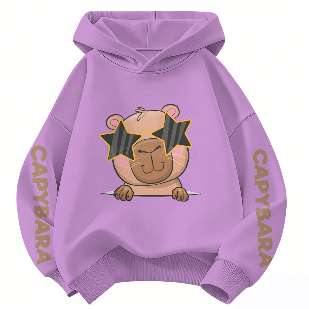 Capybaras Child Hoodies & Sweatshirts Cute Cartoon Capibara Print Children's Sweatshirt Hoody Boys Girls Kawaii Casual Tops