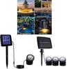 Outdoor Solar Spotlights For Pool Landscape Garden Ip65 Waterproof Led Light For Backyard Decor