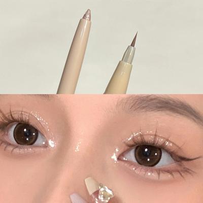 Двойная головка, лежащая ручка Silkworm, матовая перламутровая ручка Fine Flash Brightening Shadow Pen, контурная ручка под веком, ручка