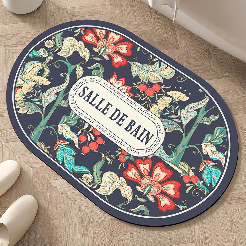 Modern Simple Bathroom Non-slip Absorbent Diatom Mud Mat Household Bathroom Door Dirty and Wear-resistant Foot Mat