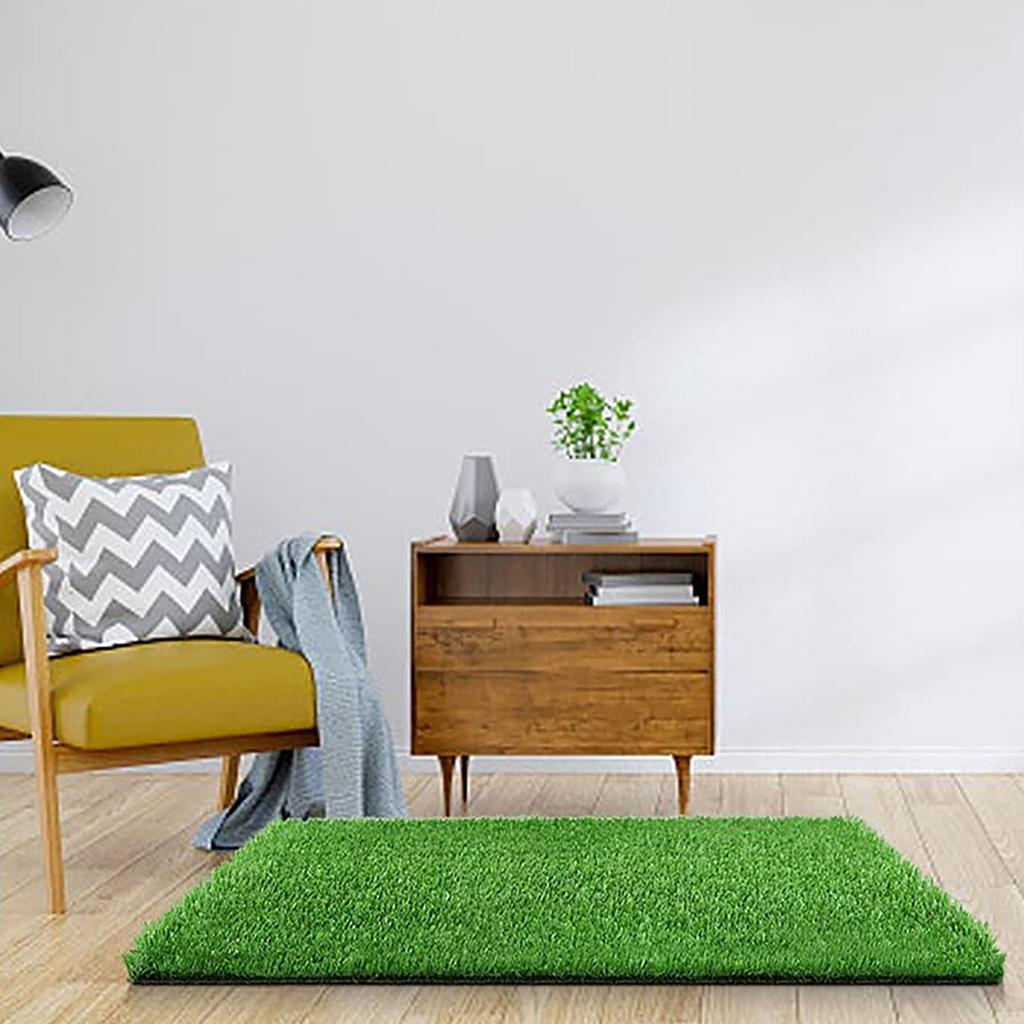 Искусственная трава для помещений и улицы 2x3,2 фута, 0,4 дюйма, реалистичная синтетическая искусственная трава, коврик для собак и домашних животных, ковер для патио