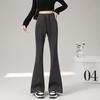 Весна Осень Новые Модные Расклешенные Брюки для Женщин Высокая Талия Slim Fit Однотонные Повседневные Спортивные Штаны