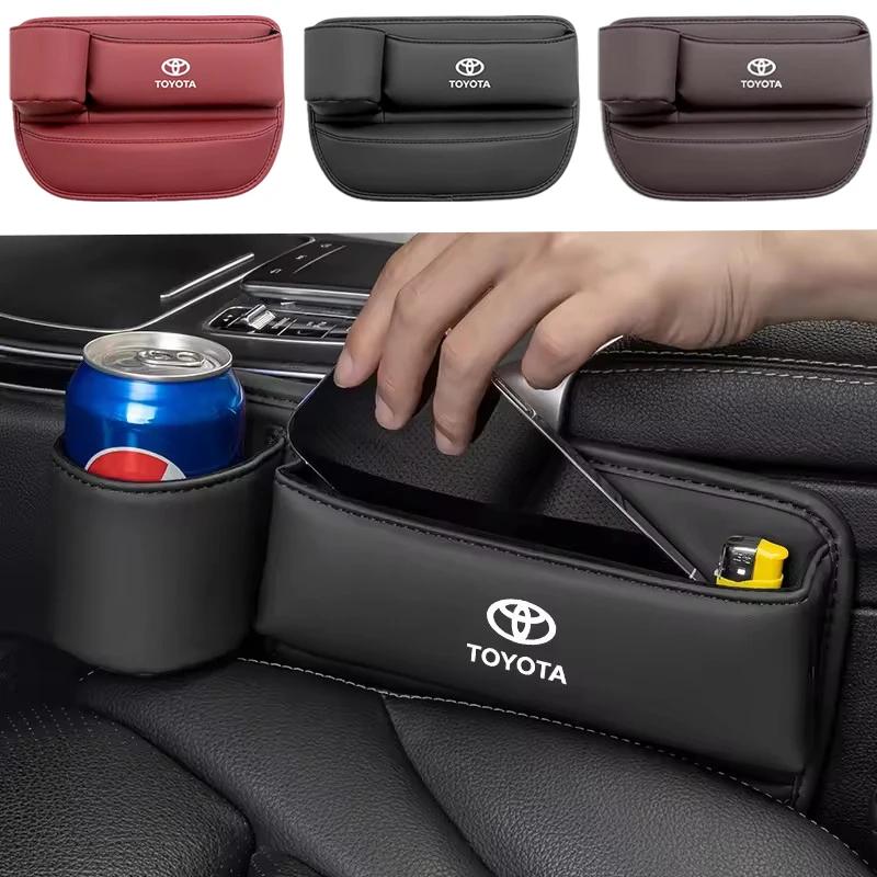 AOT1 NEW PU Leather Car Seat Storage Bag Multifunctional Gap Organizer Box For Toyota Gazoo Racing Corolla Crown Yaris Chr Auris Rav4400000