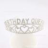Rhinestone Birthday Queen Girl Queen Princess, Love Birthday Crown Shoulder Strap Party Supplies