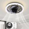 12-дюймовый потолочный вентилятор с пультом управления, 4 регулируемые скорости ветра, тихий вентилятор, 3 регулируемых лампы для офиса, дома, столовой