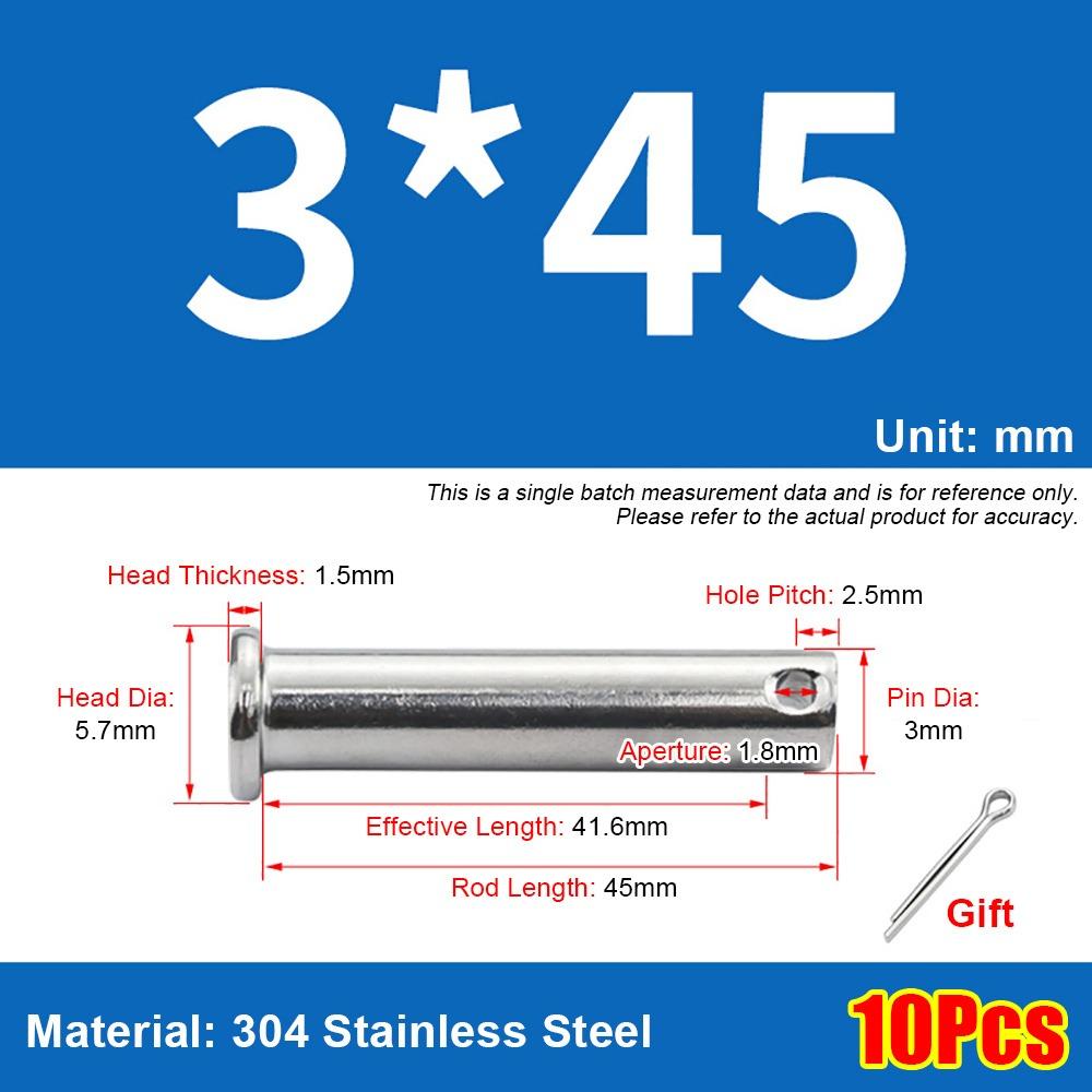1 комплект Цилиндрический установочный штифт Плоскоголовый штифт-заглушка Комплект Прочный штифт Ось штифта Шплинт