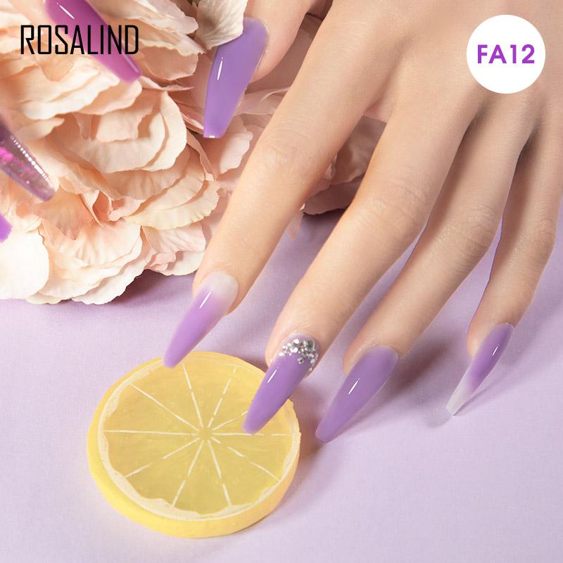 ROSALIND Mini Nail Polish Gel Semipermanent UV Multiple Colors Varnish Hybrid Nail Art Soak Off Top Base Coat Regular Gel Lacquer