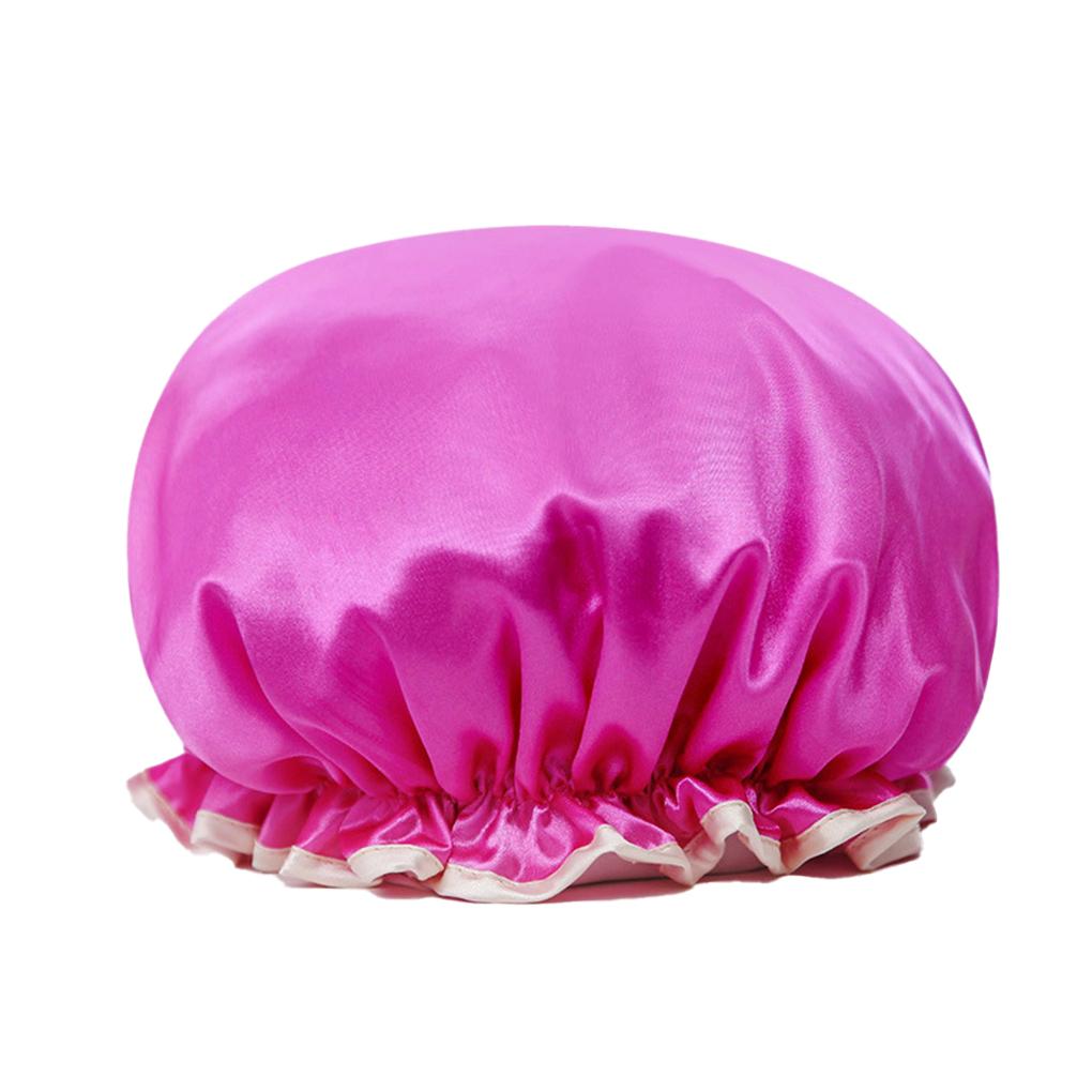 Female Sleeping Hat Supplies Bathroom Products Layers Waterproof High Shower Hair Caps Girl Head Cover Household Using