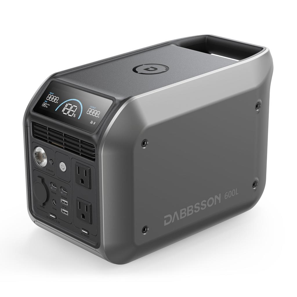 Dabbsson Portable Power Supply 600L 768Wh Lithium Iron Phosphate Battery Safe and Secure 15 Year Lifespan 4 Quick Charging Methods Solar Charging