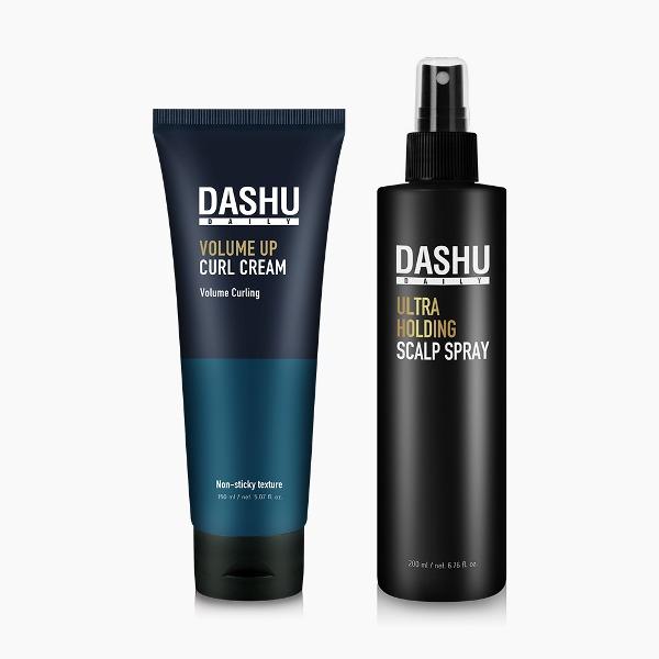 Daily Volume Up Curl Cream 150ml + Ultra Holding Scalp Spray 200ml